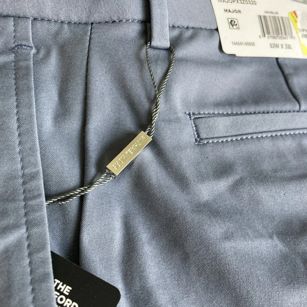 Michael Kors Mens Classic fit Dress Pants 32W 32L Ash Blue Solid Stretch